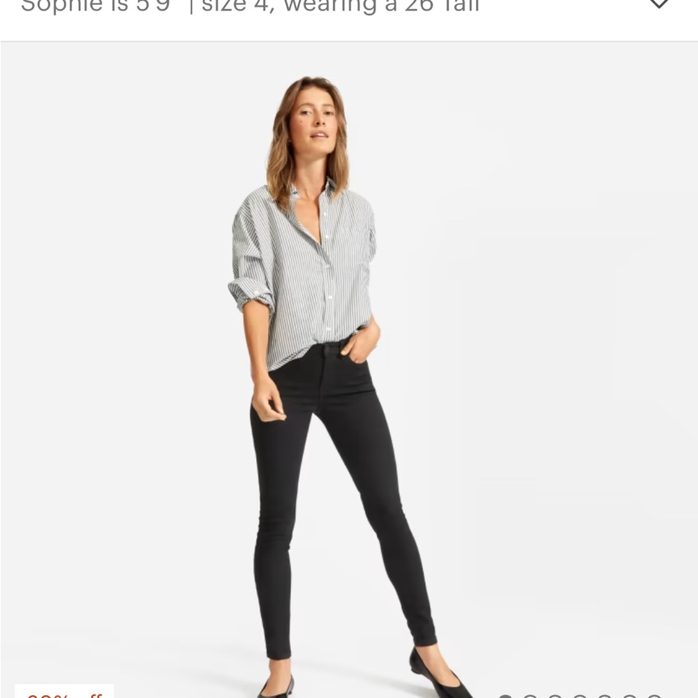 Everlane The Authentic Stretch Mid-Rise Skinny in Black
